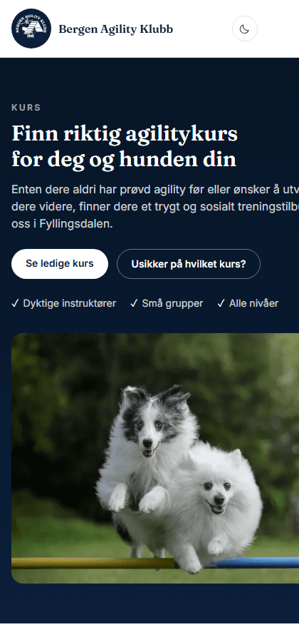 Kurspåmelding på mobil. Over 40 prosent av dem som logget inn, la siden til som app på hjemskjermen.